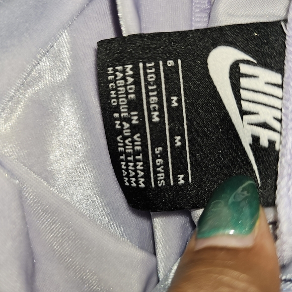 Nike Kids Velor Jogger Set in Soft Blue and White - Picture 11 of 12